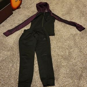 Adidas : Black and Purple Jumpsuit size XS